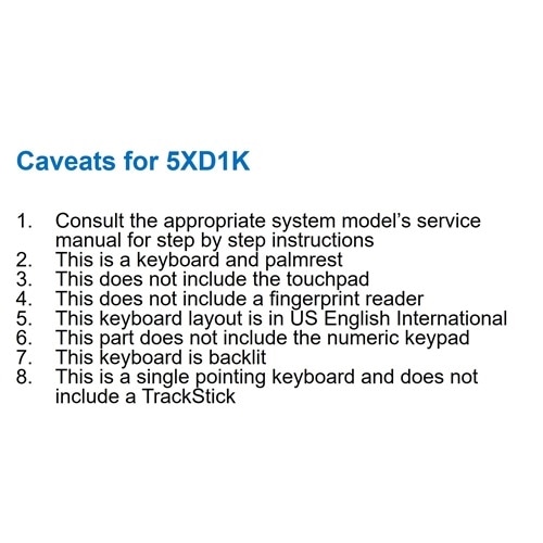 Podświetlana klawiatura Dell, 79 klawiszy, wersja Angielski — międzynarodowy 3