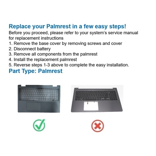 Dell Palmrest Assembly With 83 Keys With Touchpad Cable Keyboard Control Board And Cable