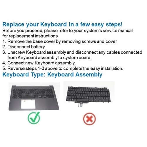 Dell English-International Backlit Keyboard with 80-keys 3