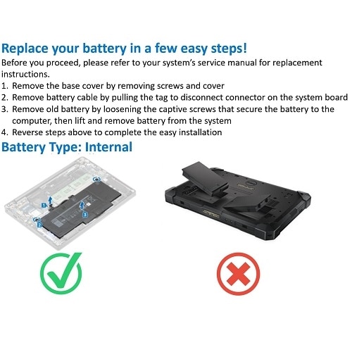 Dell 3-cell 42 Wh Lithium Ion Replacement Battery for Select Laptops 3