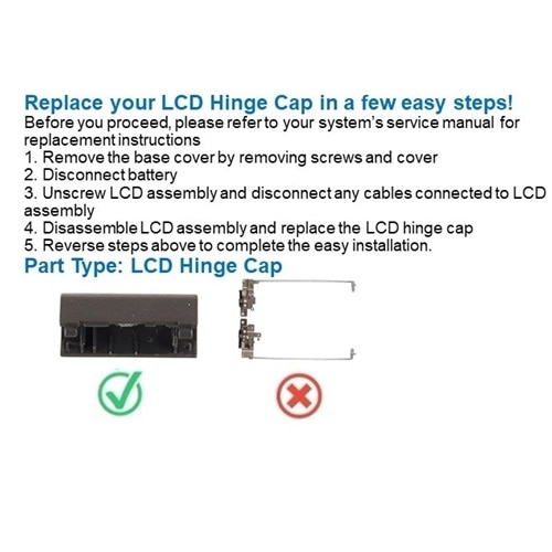 Tappo cerniera destra Dell  2