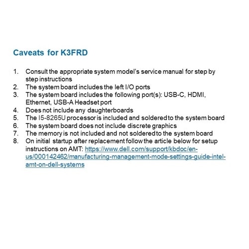 Assemblaggio della scheda madre Dell, Intel i5-8265U   3