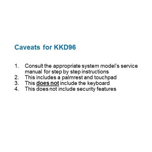 Dell Palmrest Assembly without Fingerprint Reader 81-keys Touchpad Notebook 3