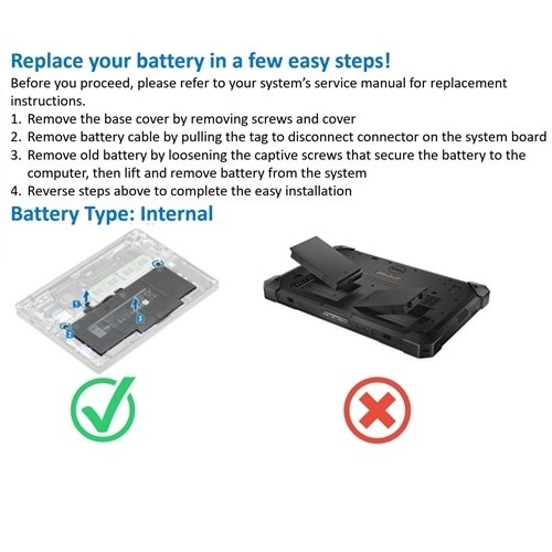 Dell 4-cell 63 Wh Lithium Ion Replacement Battery for Select Laptops ...