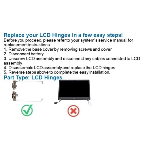 Dell høyre hengsel for LCD  2