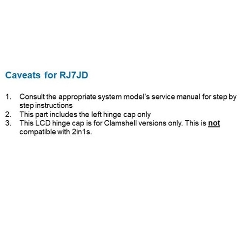 Dell-deksel for venstre hengselhette 3