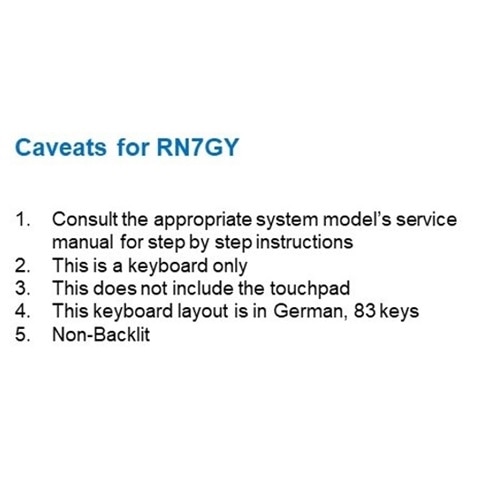 Dell Tastatur ohne Hintergrundbeleuchtung für Deutsche mit 83 Tasten 3