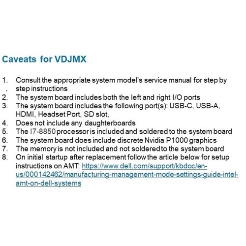 Dell-hovedkortmontering, Intel i7-8850H separat 3