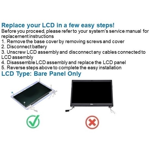 LCD FHD touch-screen Dell da 13,3" antiabbagliamento con cavo 2