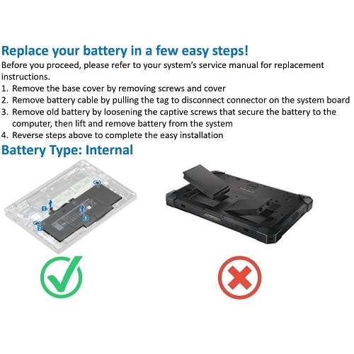 Dell 4-cell 60 Wh Lithium Ion Replacement Battery for Select Laptops 3