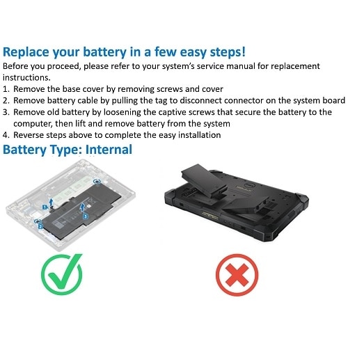 Dell 4-cell 58 Wh Lithium Ion Replacement Battery for Select Laptops ...