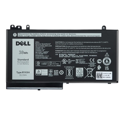 Dell 3-cell 38 Wh Lithium Ion Replacement Battery for Select Laptops ...