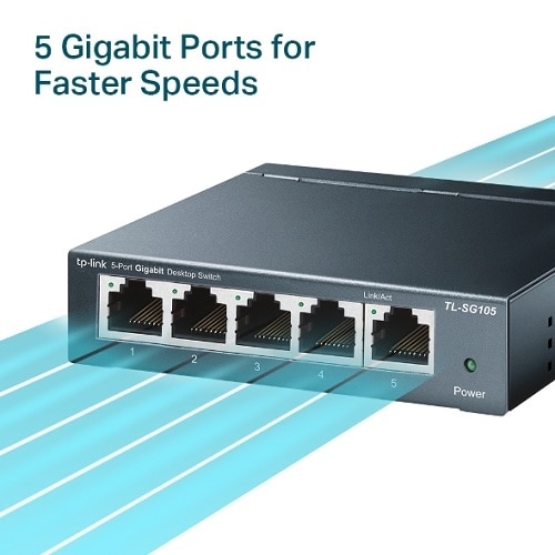 TP-LINK TL-SG105 - 5 Port Gigabit Unmanaged Ethernet Network Switch - Limited Lifetime Protection 5