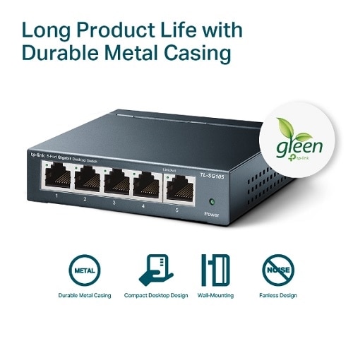 TP-LINK TL-SG105 - 5 Port Gigabit Unmanaged Ethernet Network Switch - Limited Lifetime Protection 6