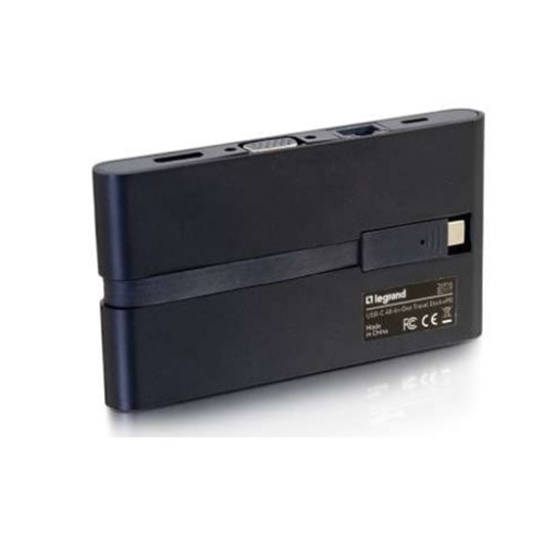 C2G USB C Dock with HDMI, VGA, Ethernet, USB, SD & Power Delivery up to 100W 3