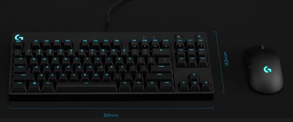 Logitech G Pro USB Mechanical Gaming Keyboard - Black, GX Blue Clicky Key Switch