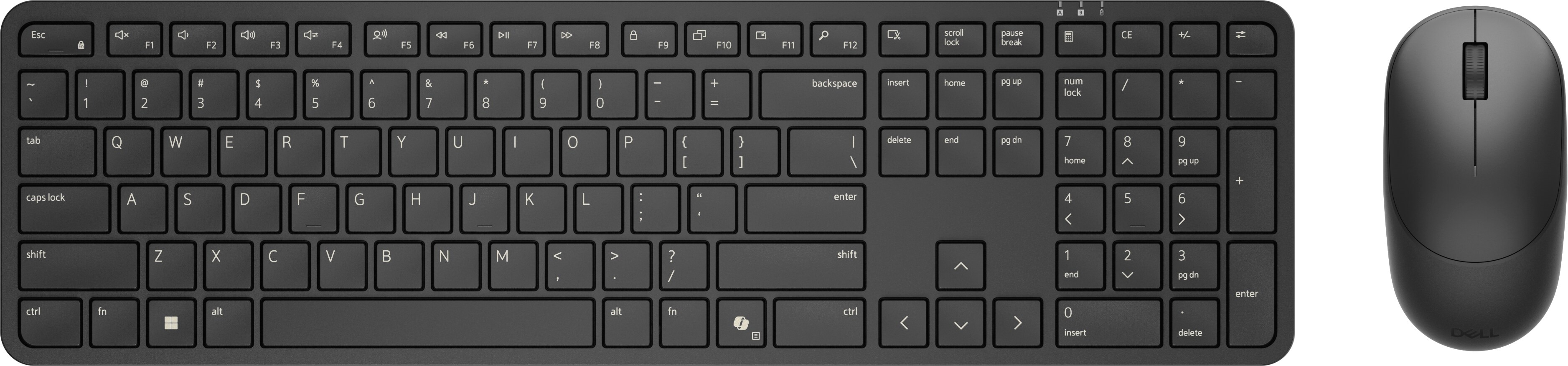 Dell Pro 5-tastatur og -mus - KM526 - pan-nordisk (QWERTY) - sort
