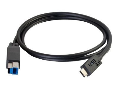 C2G 1m USB 3.1 Gen 1 USB Type C to USB B Cable M/M - USB C Cable Black - USB Type-C kabel - USB Type B til USB-C - 1 m 1
