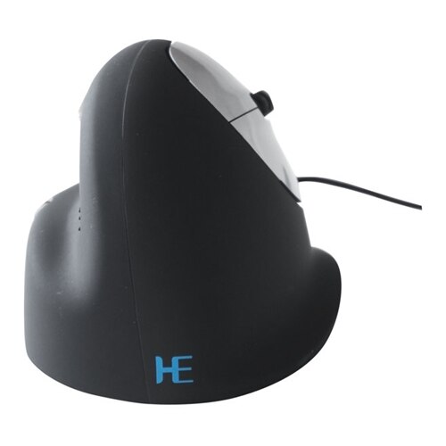 R-Go HE Mouse Ergonomisk mus, Medium (165-195mm), Højre, med kabel - mus - USB - sort/sølv 1