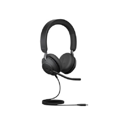 Jabra Evolve2 40 MS Stereo - Headset - på øret - kabling - USB-C - støjisolerende 1
