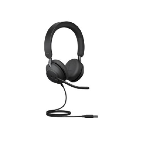 Jabra Evolve2 40 MS Stereo - Headset - på øret - kabling - USB-A - støjisolerende 1