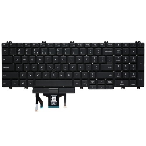 Dell baggrundsoplyst tastatur (Internationalt engelsk) med 102 taster 1