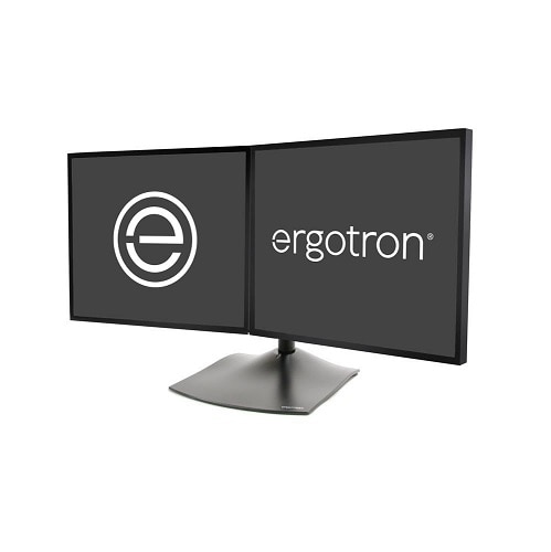 Ergotron DS100 Dual-Monitor Desk Stand, Horizontal - Aufstellung 1