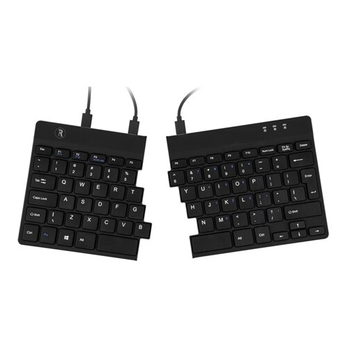 R-Go Split Ergonomische Tastatur, QWERTZ (DE), schwarz, drahtgebundenen - Tastatur - USB - Deutsch - Schwarz 1