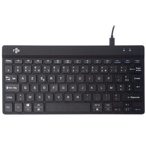 R-Go Compact Break Tastatur AZERTY (FR), schwarz, kabelgebunden 1