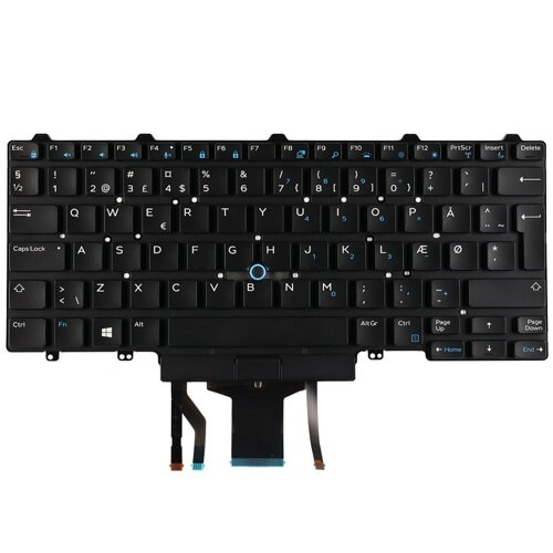 Dell Tastatur mit Hintergrundbeleuchtung, 83 Tasten, Dänisch 1