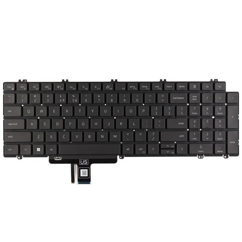 Dell Tastatur mit Hintergrundbeleuchtung für Englisch (International) mit 99 Tasten  1