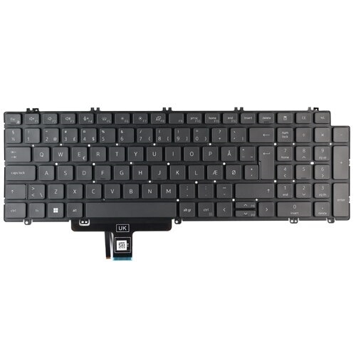 Dell Tastatur mit Hintergrundbeleuchtung, 100 Tasten, Dänisch 1