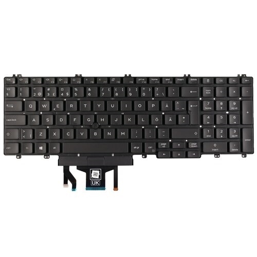 Dell Tastatur mit Hintergrundbeleuchtung, 103 Tasten, Schwedisch/Finnisch 1