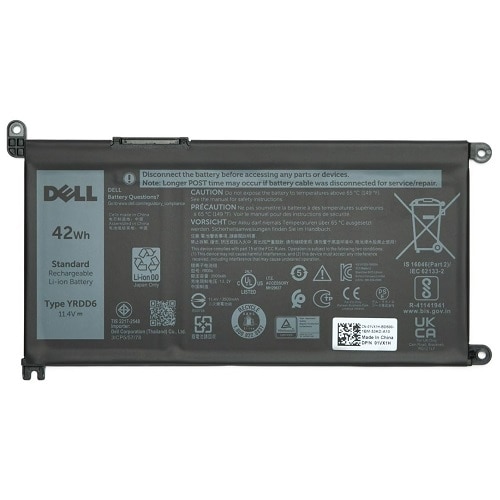 Dell Lithium Ionen-Ersatzakku mit 3 Zellen und 42 Wh für ausgewählte Laptops 1