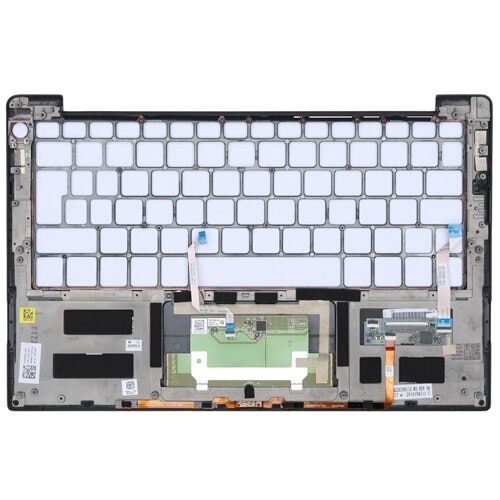 Dell Handauflagenbaugruppe mit 83 Tasten mit Touchpad-Kabel, Tastatursteuerungsplatine und Kabelmikrofon-FPC 1