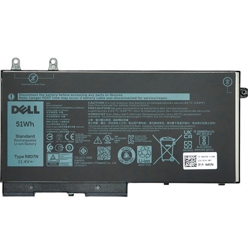 Dell Lithium Ionen-Ersatzakku mit 3 Zellen und 51 Wh für ausgewählte Laptops 1