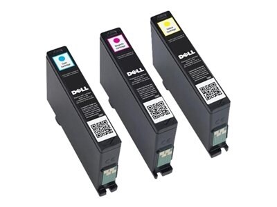 10% zniżki na zestaw 3 pojemników Dell V525w / V725w z kolorowym atramentem o dużej pojemności 7