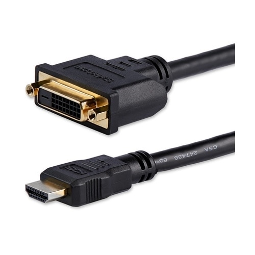 StarTech.com HDMI Male to DVI Female Adapter - 8in - 1080p DVI-D Gender Changer Cable (HDDVIMF8IN) - video adapter - ... 1