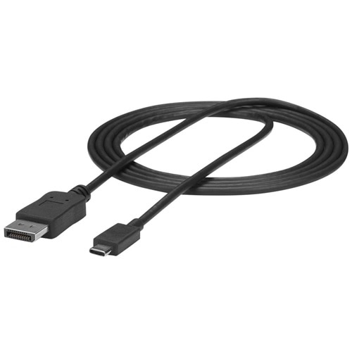 StarTech.com 6ft/1.8m USB C to DisplayPort 1.2 Cable 4K 60Hz, USB-C to DisplayPort Adapter Cable HBR2, Black 1
