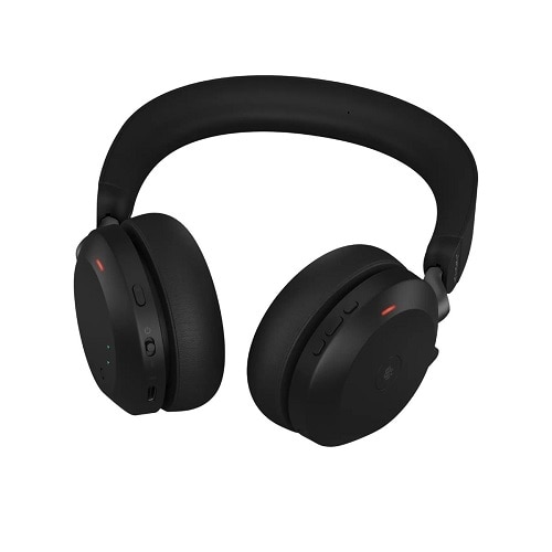 Jabra Evolve2 75 - Headset - on-ear - Bluetooth - wireless - active noise cancelling - USB-A - noise isolating - black - Certified for Microsoft Teams 1