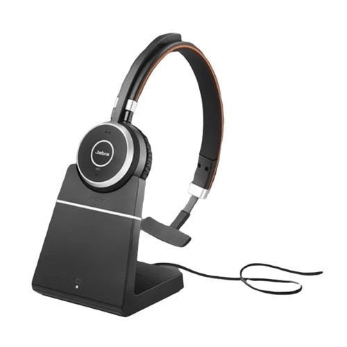 Jabra Evolve 65 SE MS Mono - Headset - on-ear - Bluetooth - wireless - USB - with charging stand 1