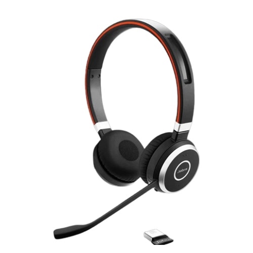 Jabra Evolve 65 SE UC Stereo - Headset - on-ear - Bluetooth - wireless - USB - Optimised for UC - for Jabra Evolve; LINK 380a MS 1
