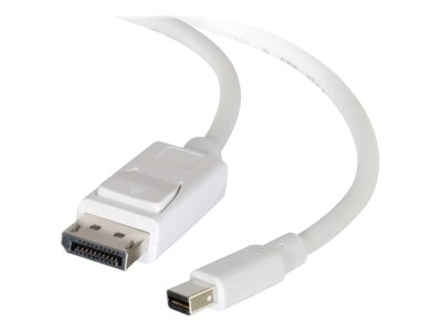 C2G 6ft Mini DisplayPort to DisplayPort Adapter Cable - White - DisplayPort cable - 1.83 m 1