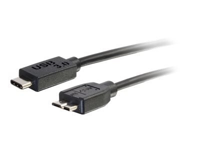 C2G 6ft USB 3.1 Gen 1 USB Type C to USB Micro B Cable - USB C Cable Black - USB-C cable - 1.83 m 1