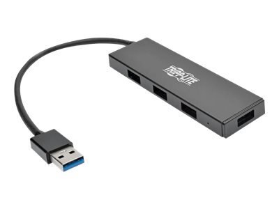 4-port Tripp Lite 4-Port Portable Slim USB 3.0 Superspeed Hub w/ Built In Cable - hub - 4 ports 1