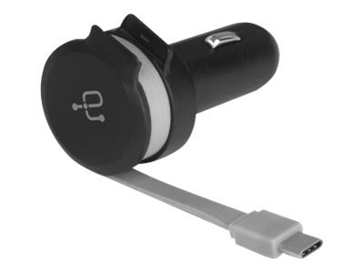 Aluratek - Car power adapter - 4.8 A - 2 output connectors (USB, 18 pin USB-C) 1