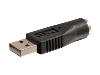 C2G USB to PS2 Adapter - Keyboard / mouse adapter - USB (M) to PS/2 (F) - black 1
