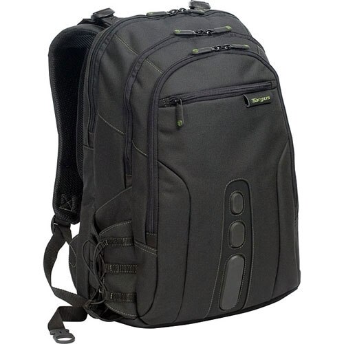 Targus 15.6-inch Spruce EcoSmart Backpack (TBB013US) - Black/Green 1