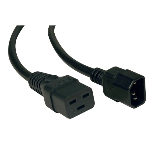 Tripp Lite 2ft Power Cord Extension Cable C19 to C14 Heavy Duty 15A 14AWG 2' - power cable - 61 cm 1