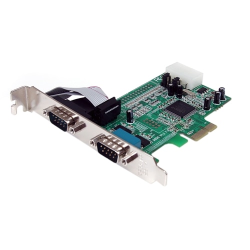 2 Port Native PCI Express RS232 Serial Adapter Card with 16550 UART 1